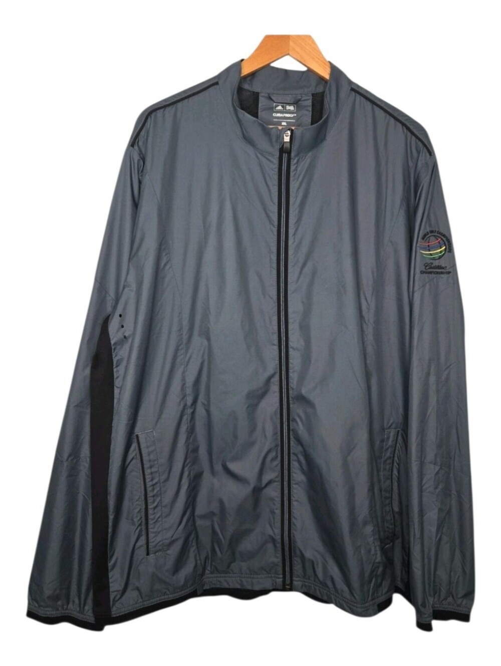Adidas Mens Gray World Cadillac Championship Golf Windbreaker Jacket XXL
